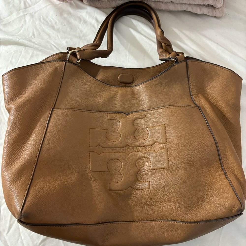 Tan leather Tory Burch bag